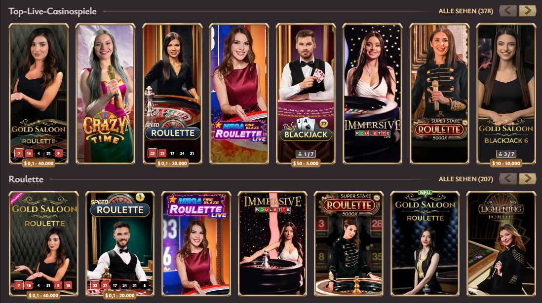Casinospiele bei Spinanga